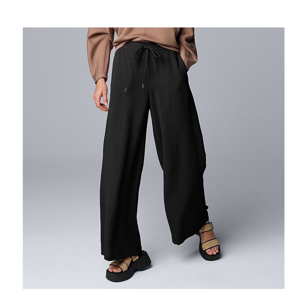 Simply Vera Vera Wang Black Wide-Leg Pants - XL